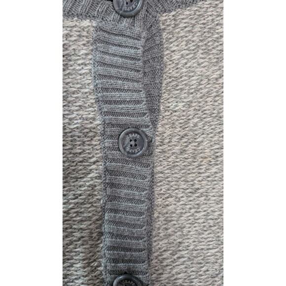 Chaps Sweater XL Buttondown cotton blend two-tone gray nerdy grandpacore - Picture 4 of 8